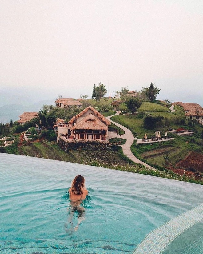 4 bể bơi vô cực "nhìn là muốn đi" ở vùng núi phía Bắc: View thung lũng đẹp mê mẩn, lại còn điều chỉnh nhiệt độ theo mùa - Ảnh 4.