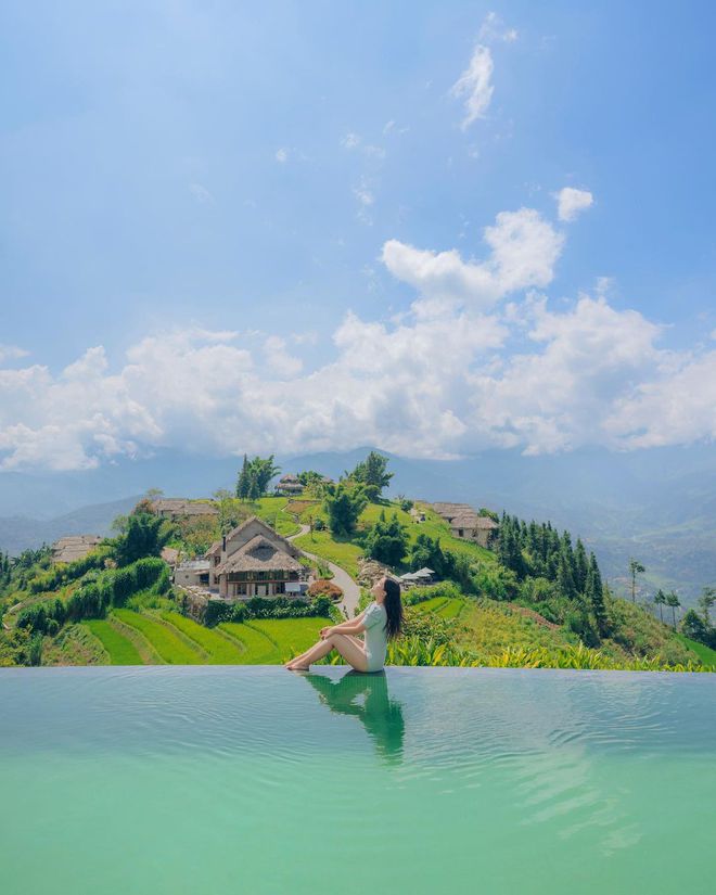 4 bể bơi vô cực "nhìn là muốn đi" ở vùng núi phía Bắc: View thung lũng đẹp mê mẩn, lại còn điều chỉnh nhiệt độ theo mùa - Ảnh 5.